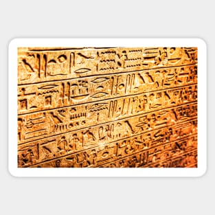 Egyptian Hieroglyphs Symbols Carved In Stone Sticker